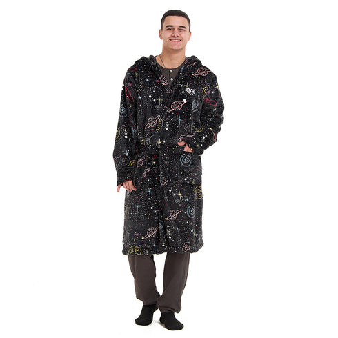 Snuggs Blanket Robe Black Space